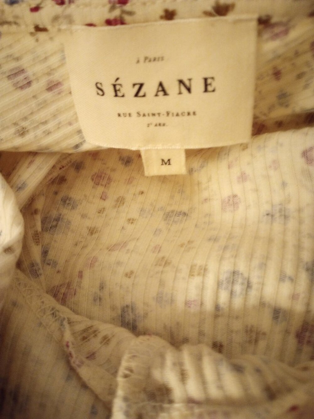 Sezane Reversible Floral T Shirt Top - Picture 11 of 13
